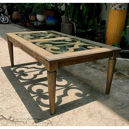 ACM-855 : Bàn Sofa Mặt Kính Cường Lực, Giả Cổ